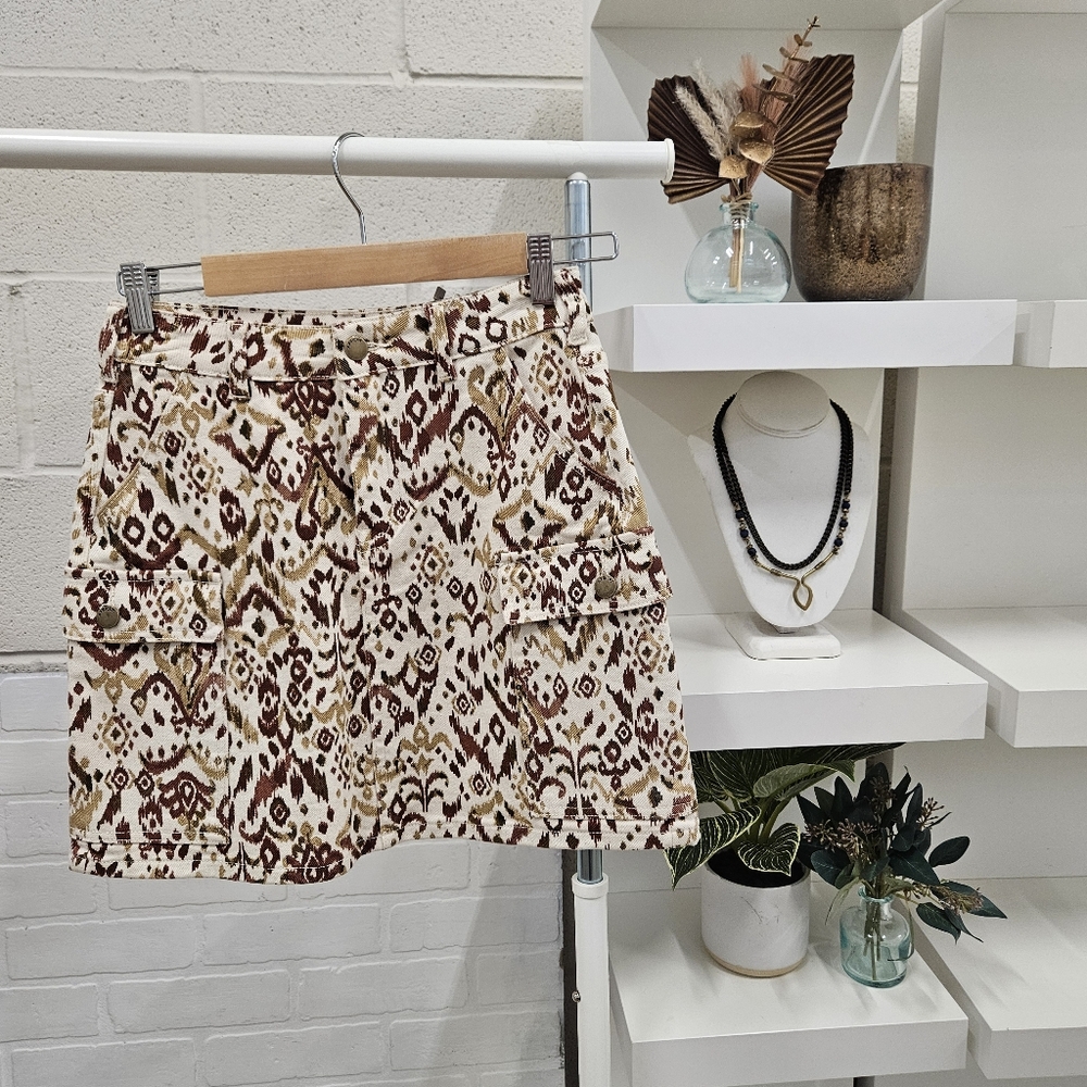 Ikat Cargo Skirt